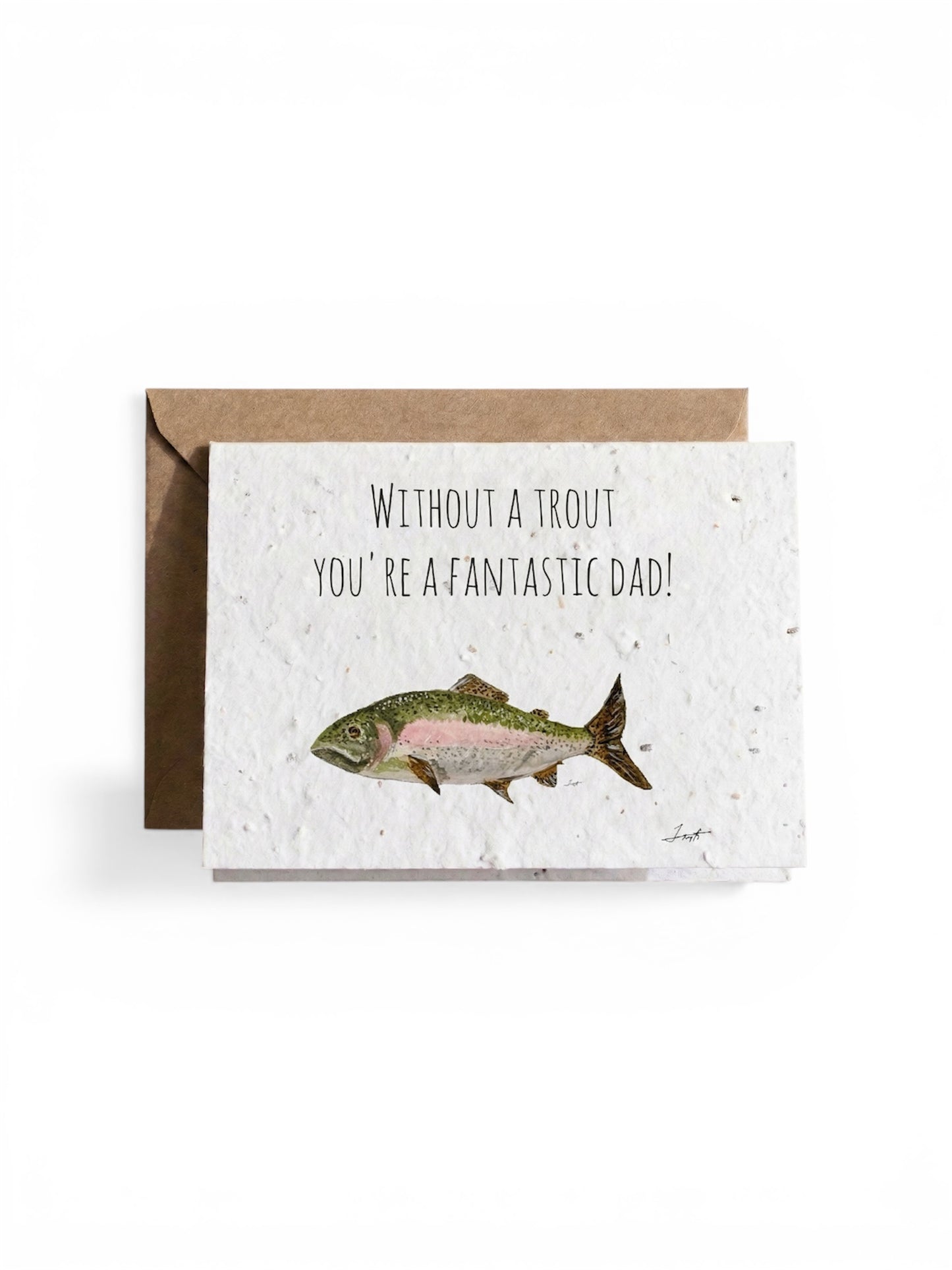 Plantable Seed Card Dad Trout Father's Day