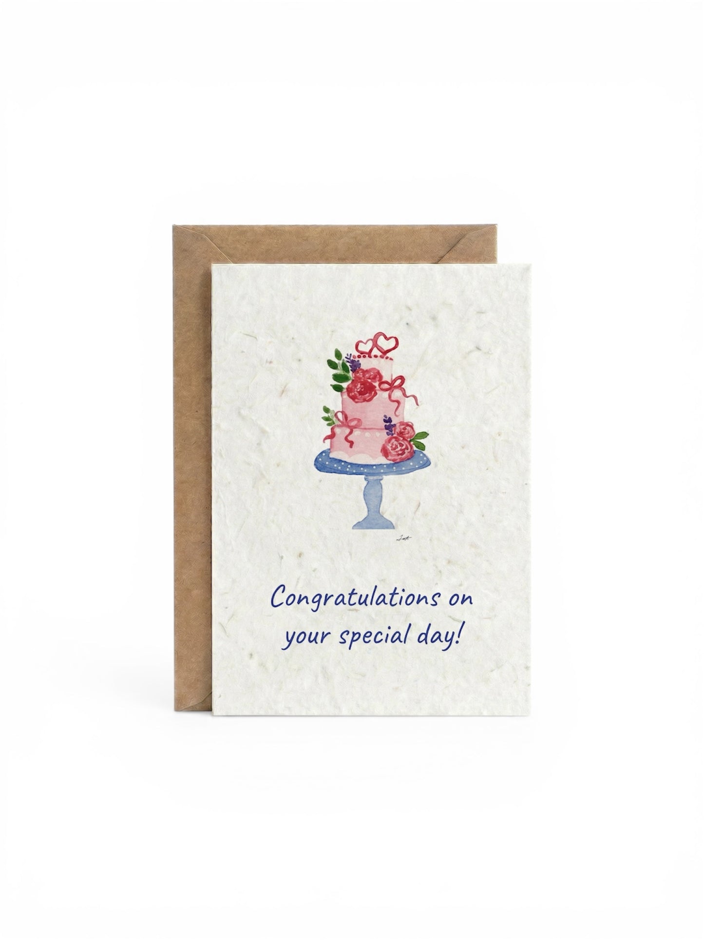 Plantable Seed Card Wedding Cake