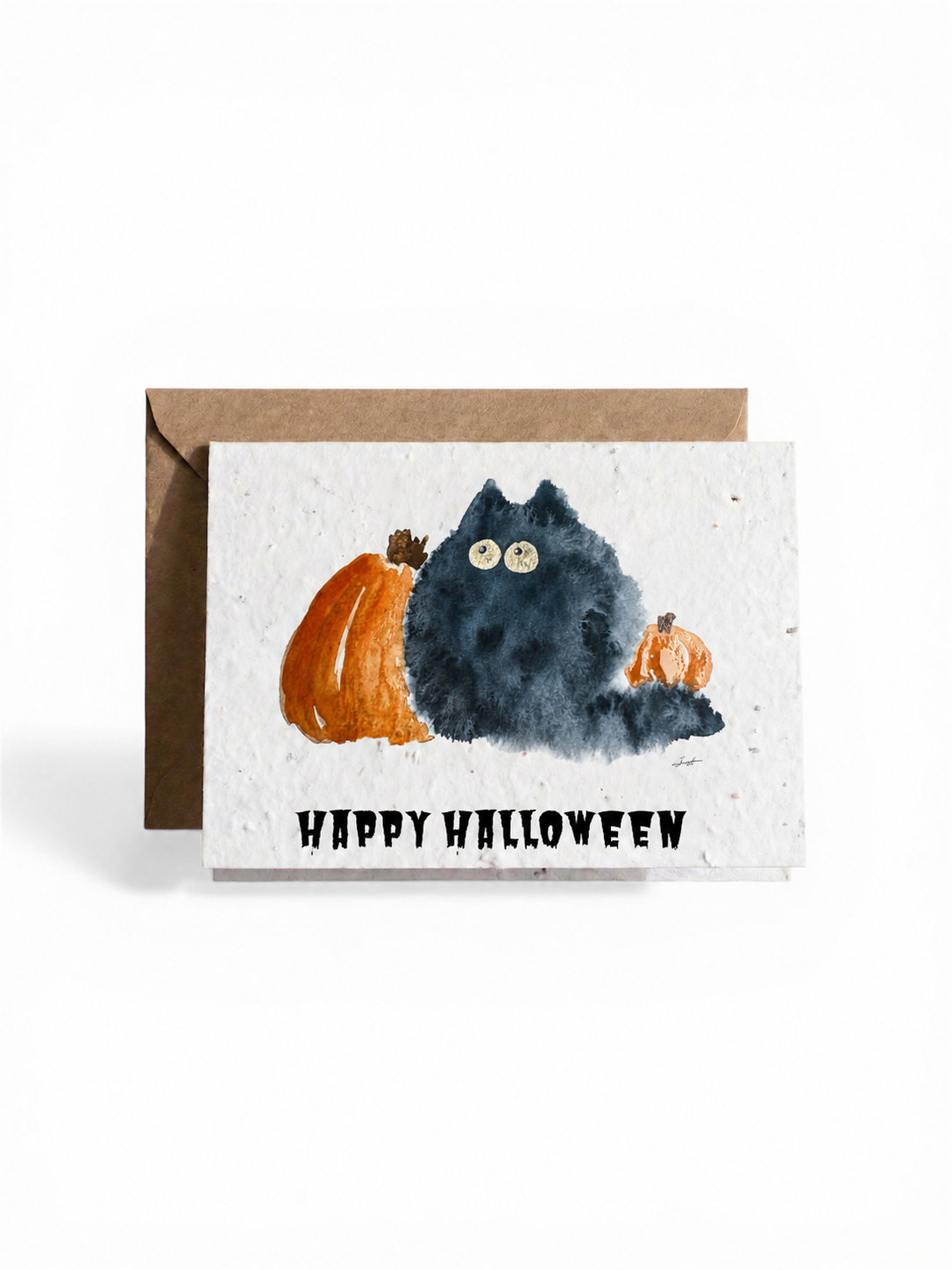 Plantable Seed Card - Halloween Black Cat Pumpkins