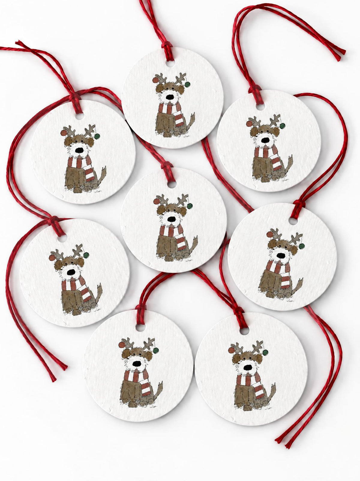 Plantable Seed Christmas Gift Tag Set of 8 Shaggy Dog