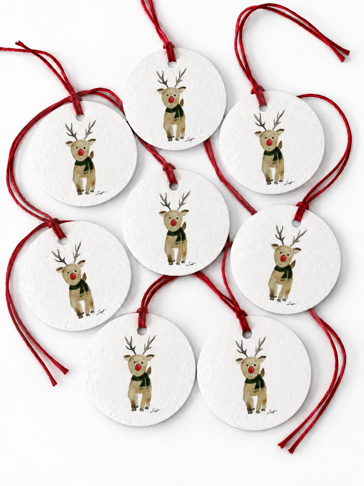 Plantable Seed Christmas Gift Tag Set of 8 Deer
