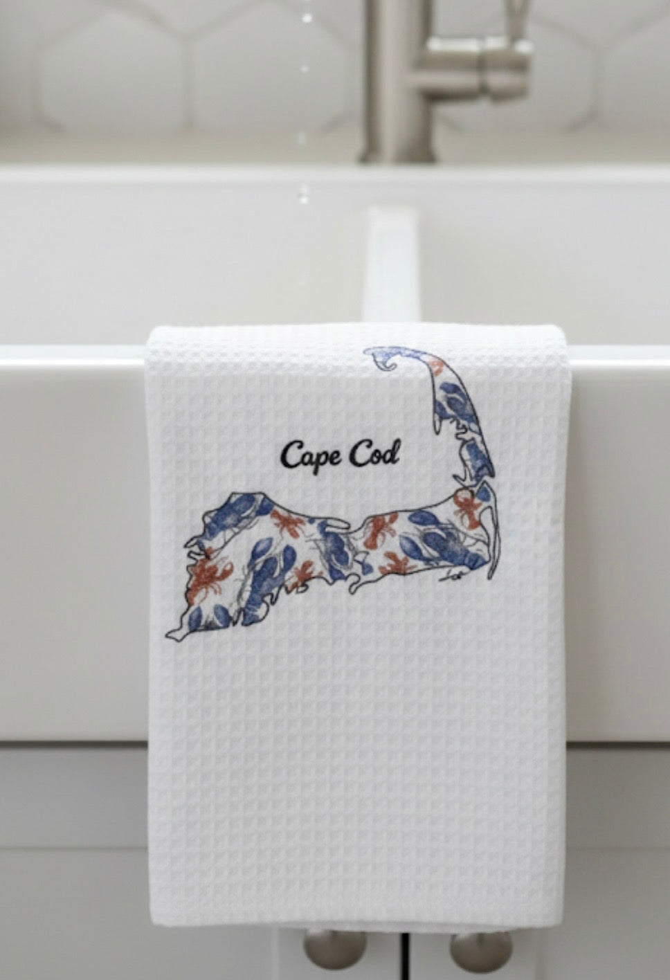 Microfiber Kitchen Towel Watercolor Art Cape Cod
