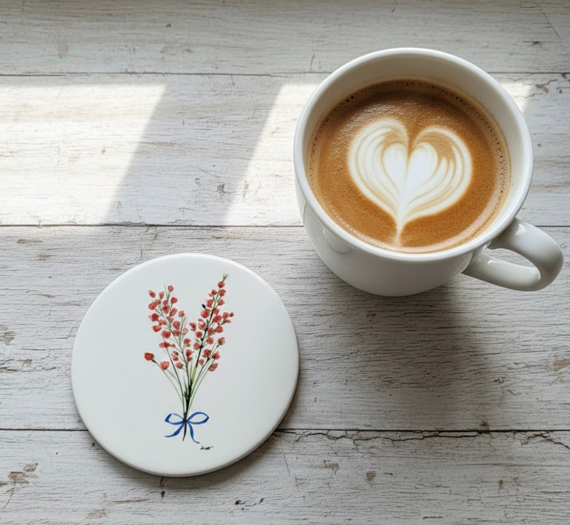 Pink Flower Coasters