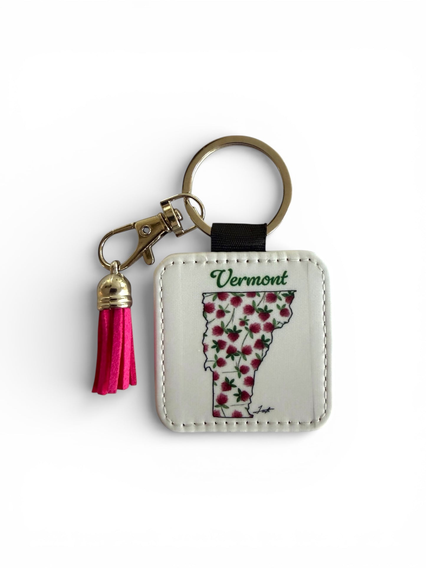 Vermont Tassel Keychain - Hand-Painted Art Charm