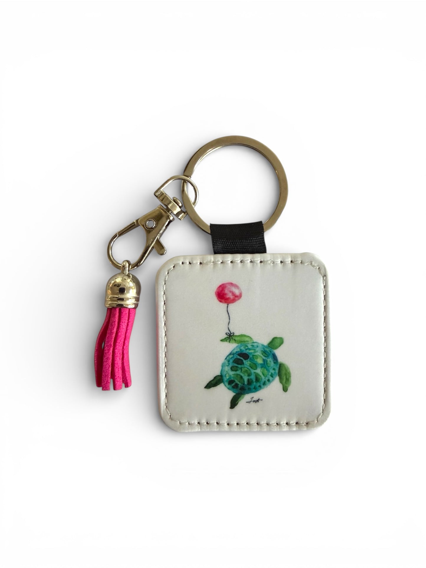 Turtle Tassel Keychain - Hand-Painted Art Charm