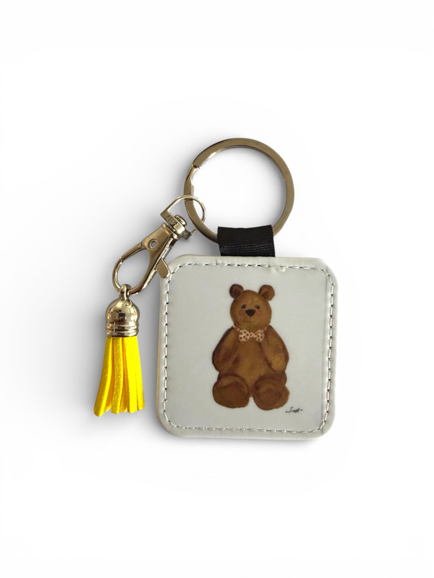 Bear Tassel Keychain - Hand-Painted Art Charm