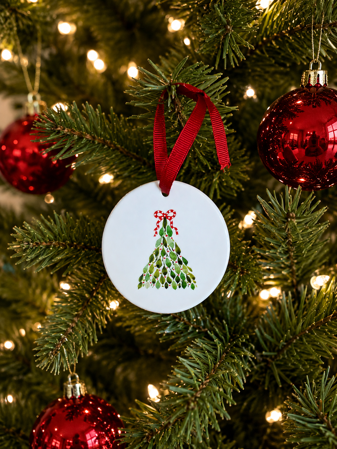 Fancy Tree Ceramic Christmas Ornament