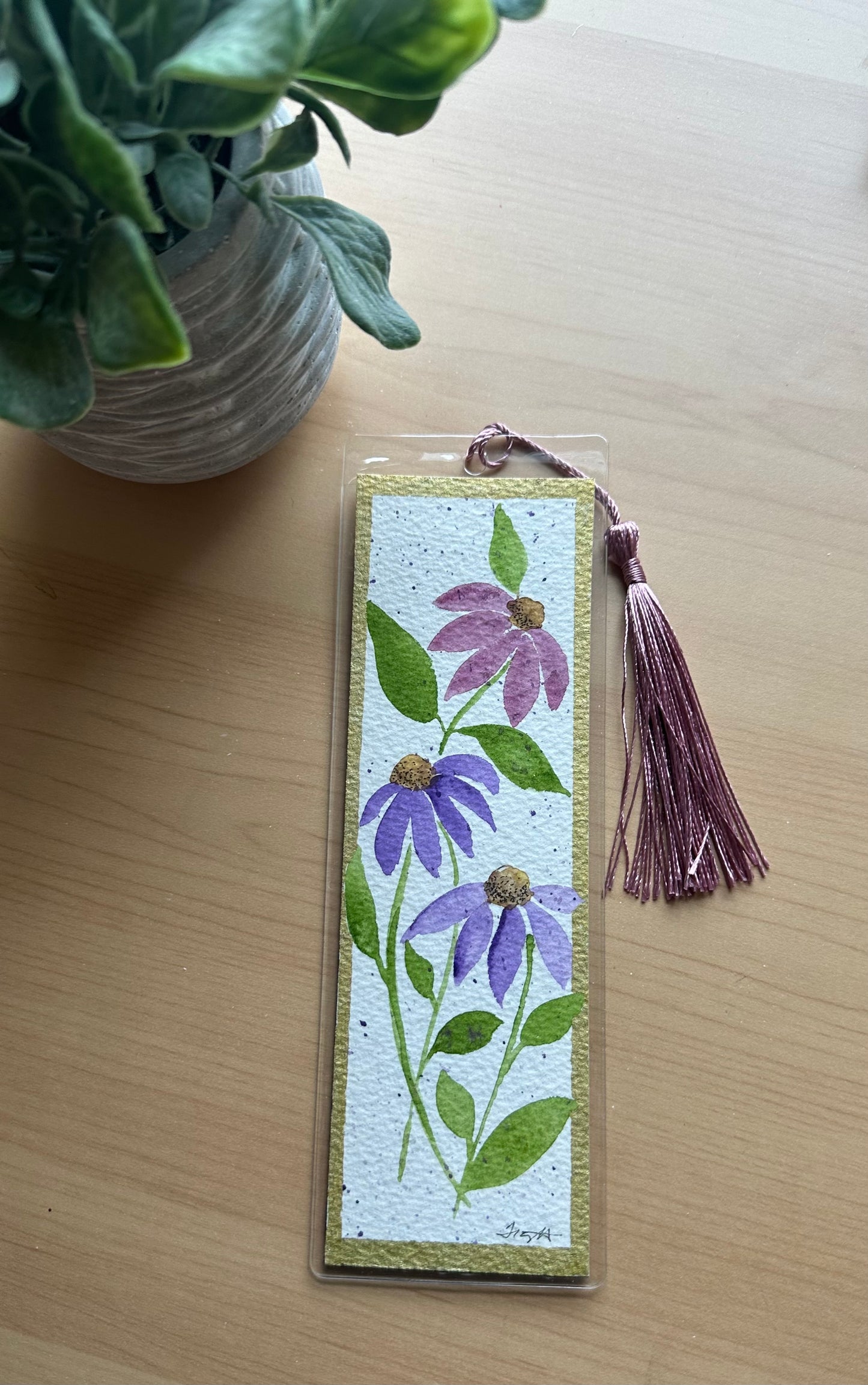 Purple Cone-Flower Bookmark