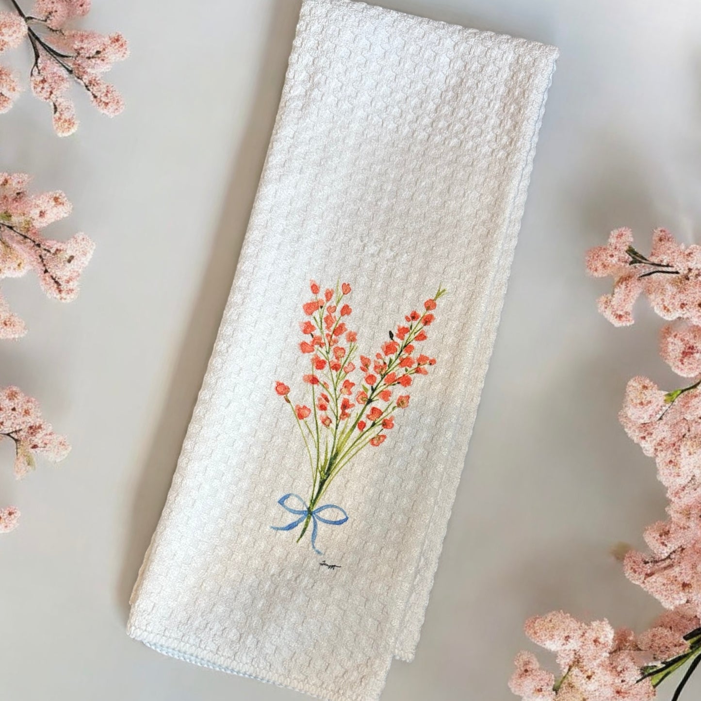 Pink Flower Towel