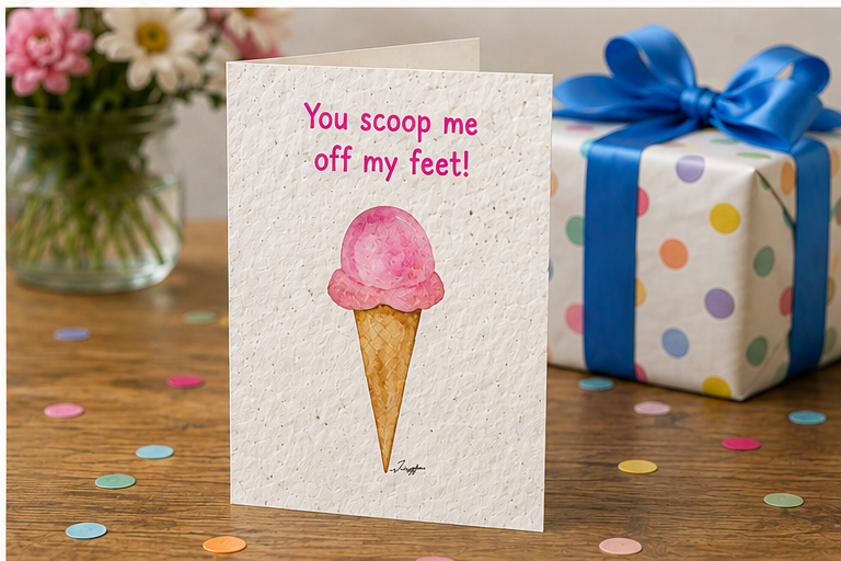 Plantable Seed Card - Birthday Ice Cream Scoop
