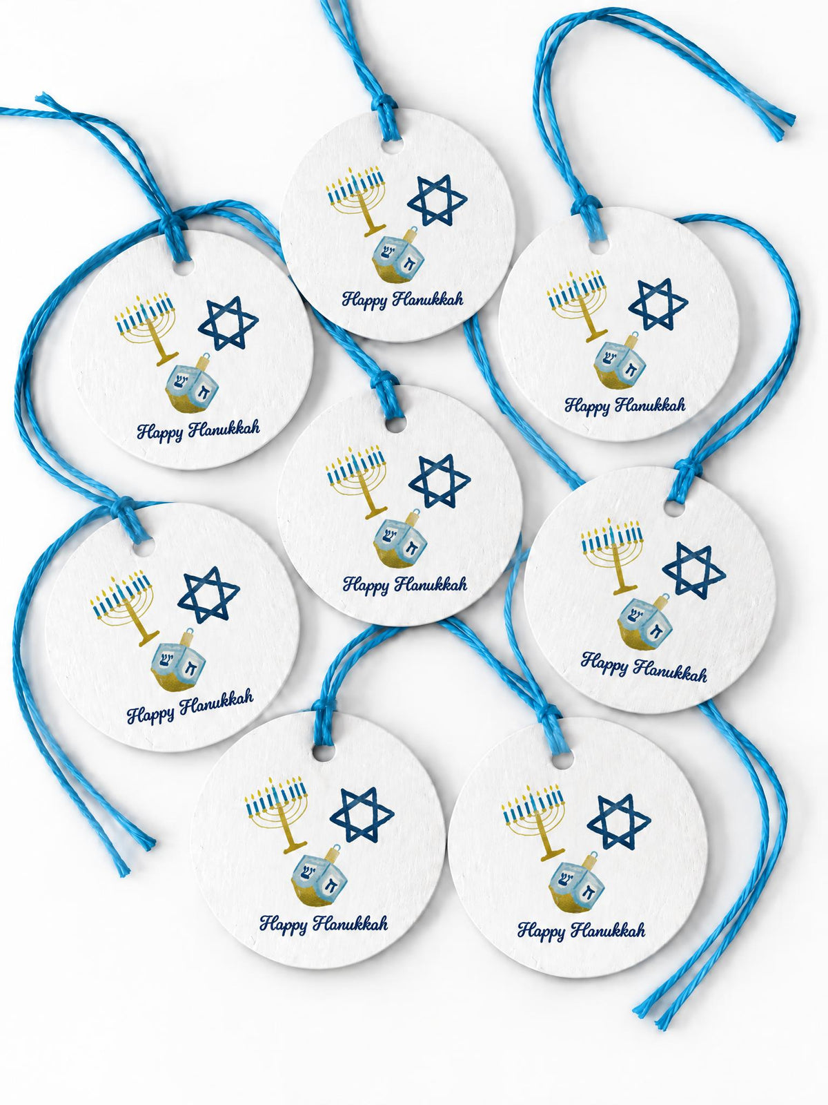 Plantable Seed Hanukkah Gift Tag Set of 8 Happy Hanukkah