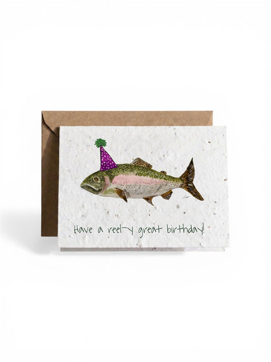 Plantable Seed Card Birthday Fish HB
