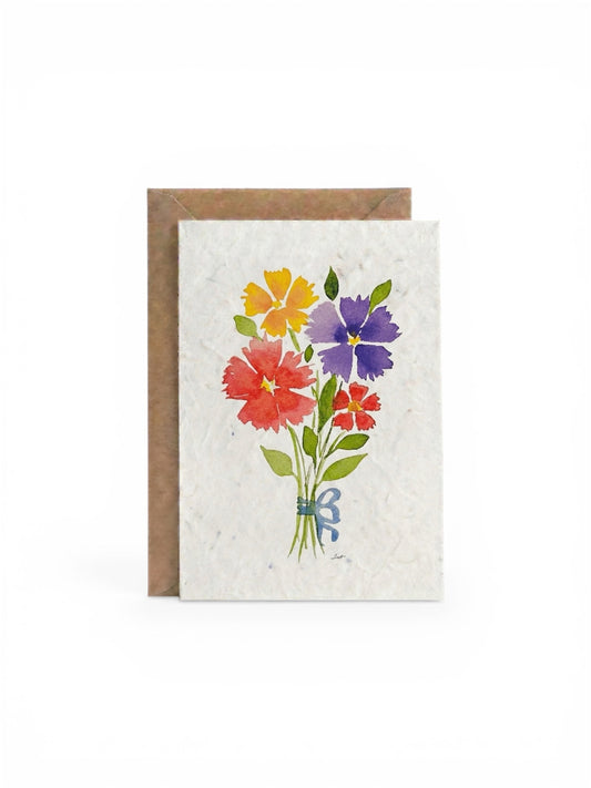 Plantable Seed Card  Flower Bouquet
