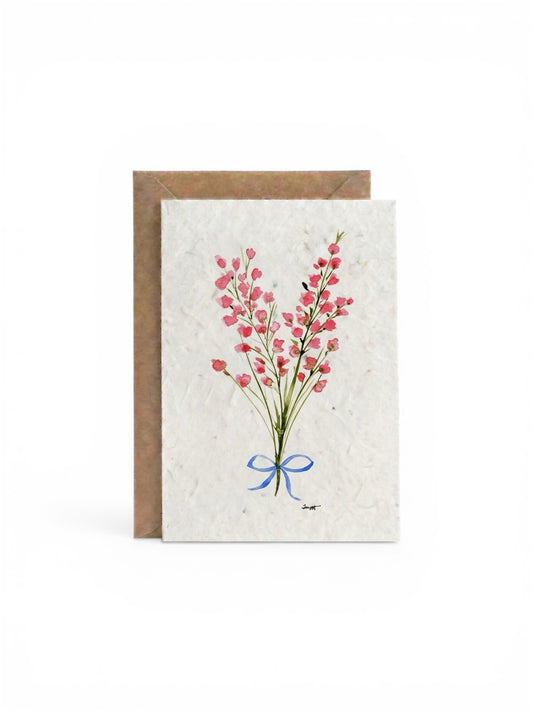 Plantable Seed Card  Flower Pink