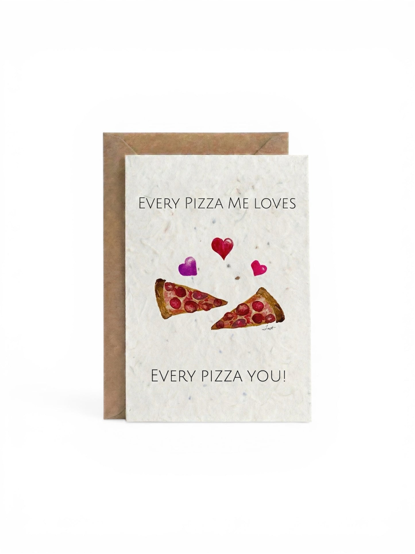 Plantable Seed Card Pizza Love