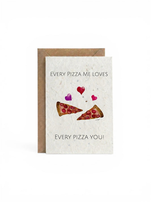 Plantable Seed Card Pizza Love