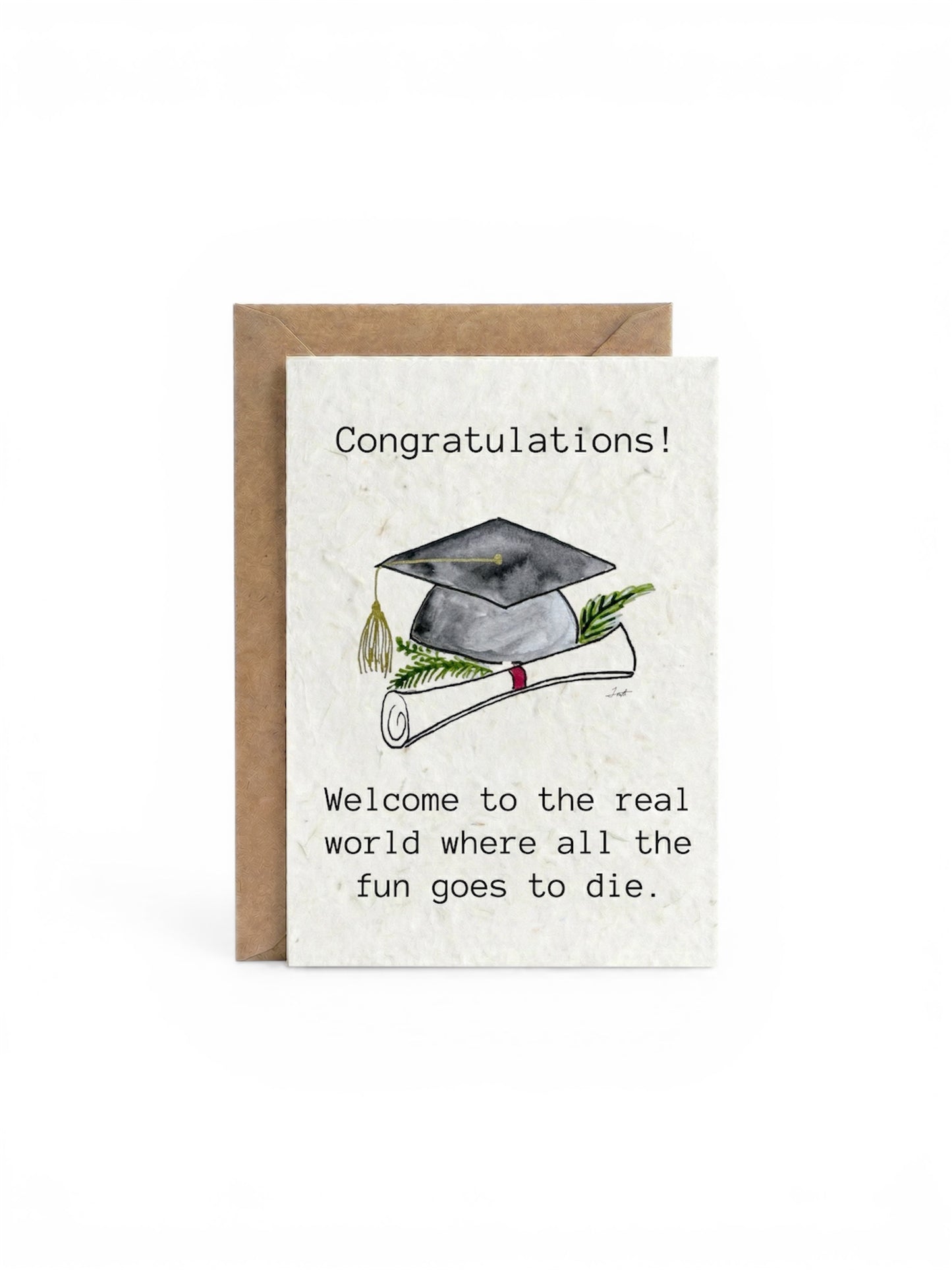 Plantable Seed Card Graduation Real World