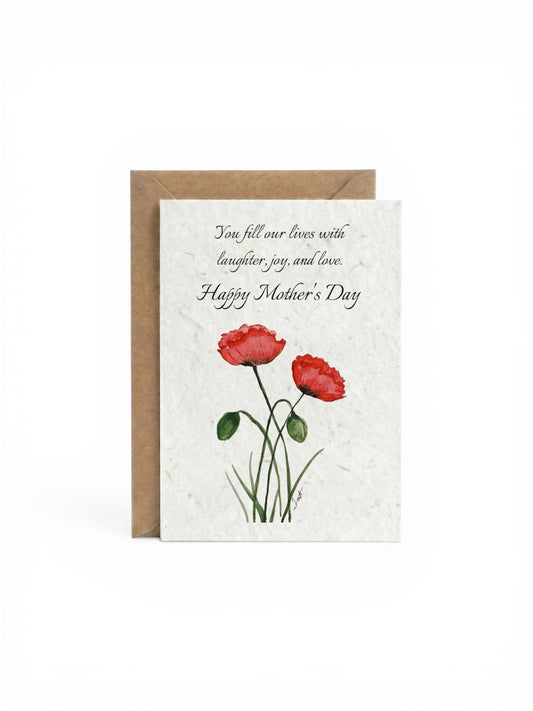 Plantable Seed Card Mother's Day Mom - Poppies