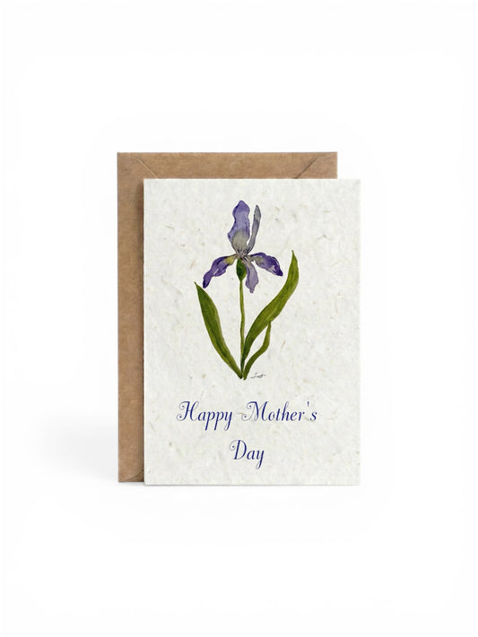 Plantable Seed Card Mother's Day Mom - Iris