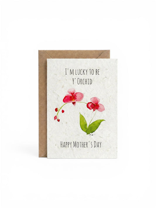 Plantable Seed Card Mother's Day Mom - Orchid