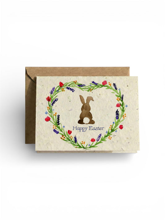 Easter - Heart Wreath Bunny