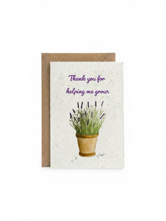 Plantable Seed Card Thank You Grow planter TY