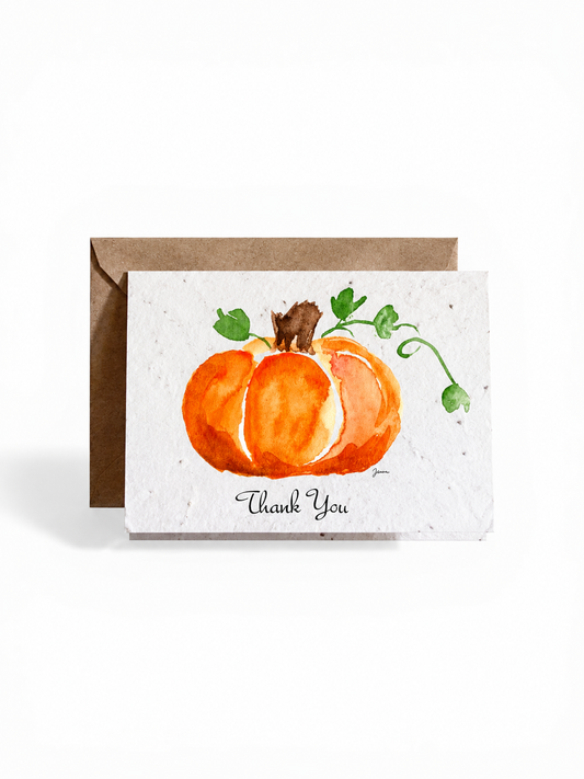 Plantable Seed Card - Pumpkin Thank You