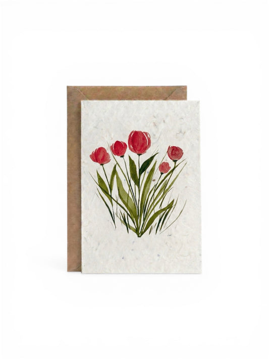 Plantable Seed Card  Flower Tulips