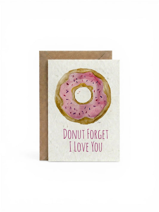 Plantable Seed Card Donut Love