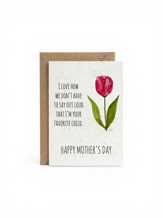 Plantable Seed Card Mother's Day Mom - Tulip