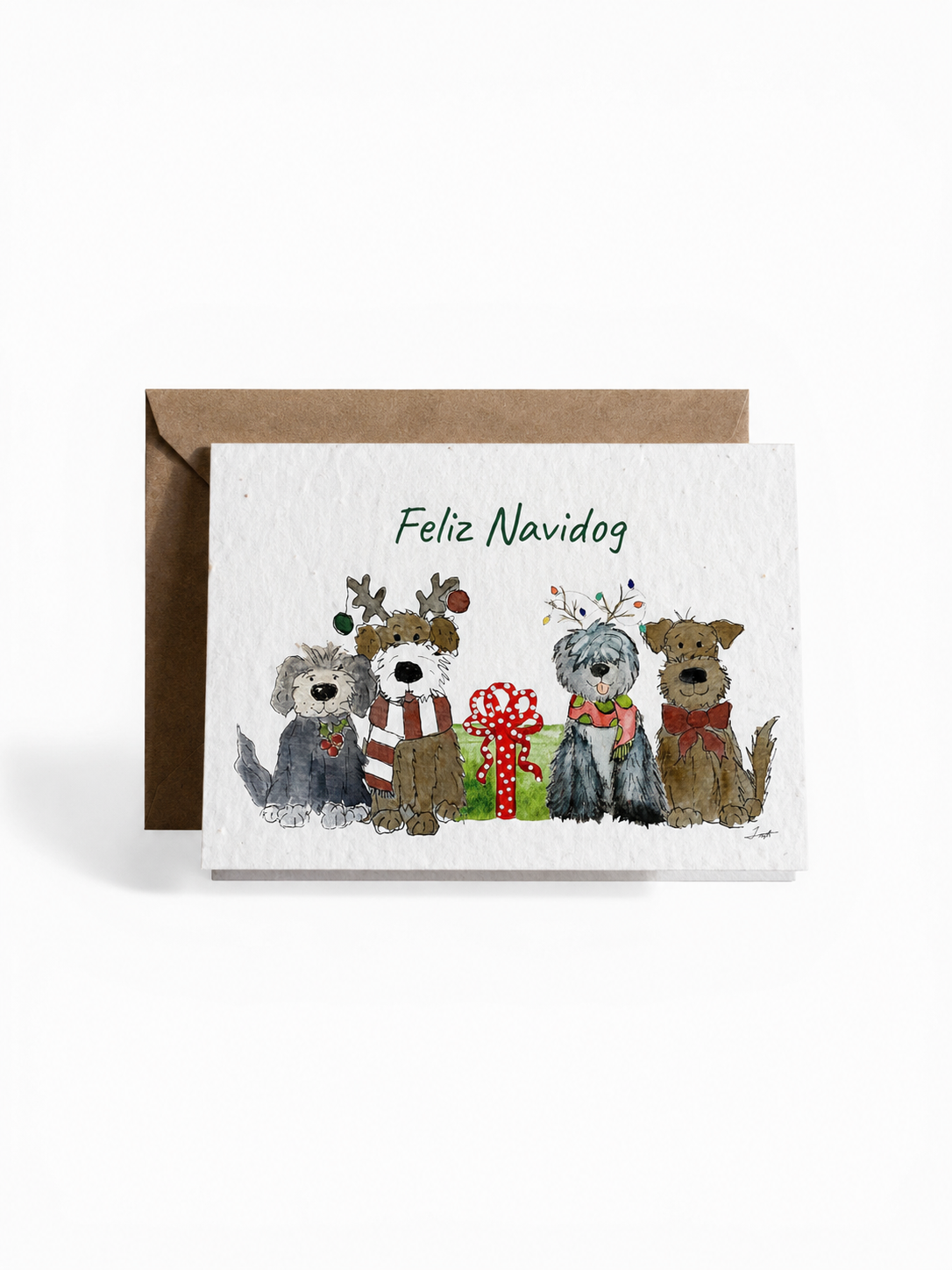 Plantable Seed Card - Christmas Feliz Navidad Pup