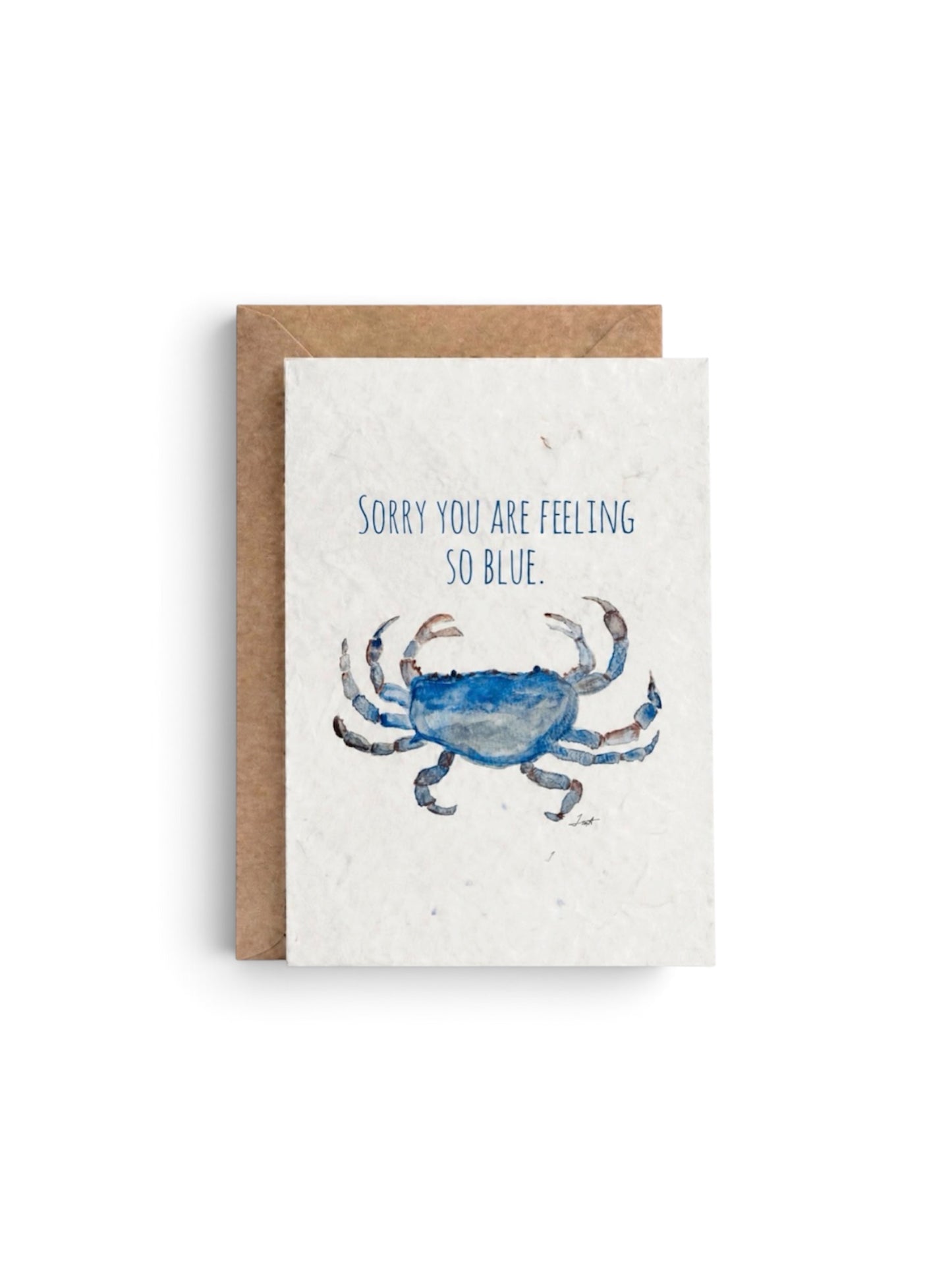 Plantable Seed Card Get Well Soon Blue Crab