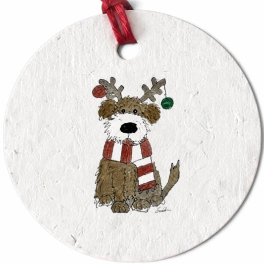 Plantable Seed Christmas Gift Tag Set of 8 Shaggy Dog
