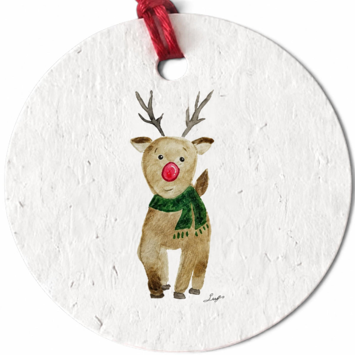 Plantable Seed Christmas Gift Tag Set of 8 Deer