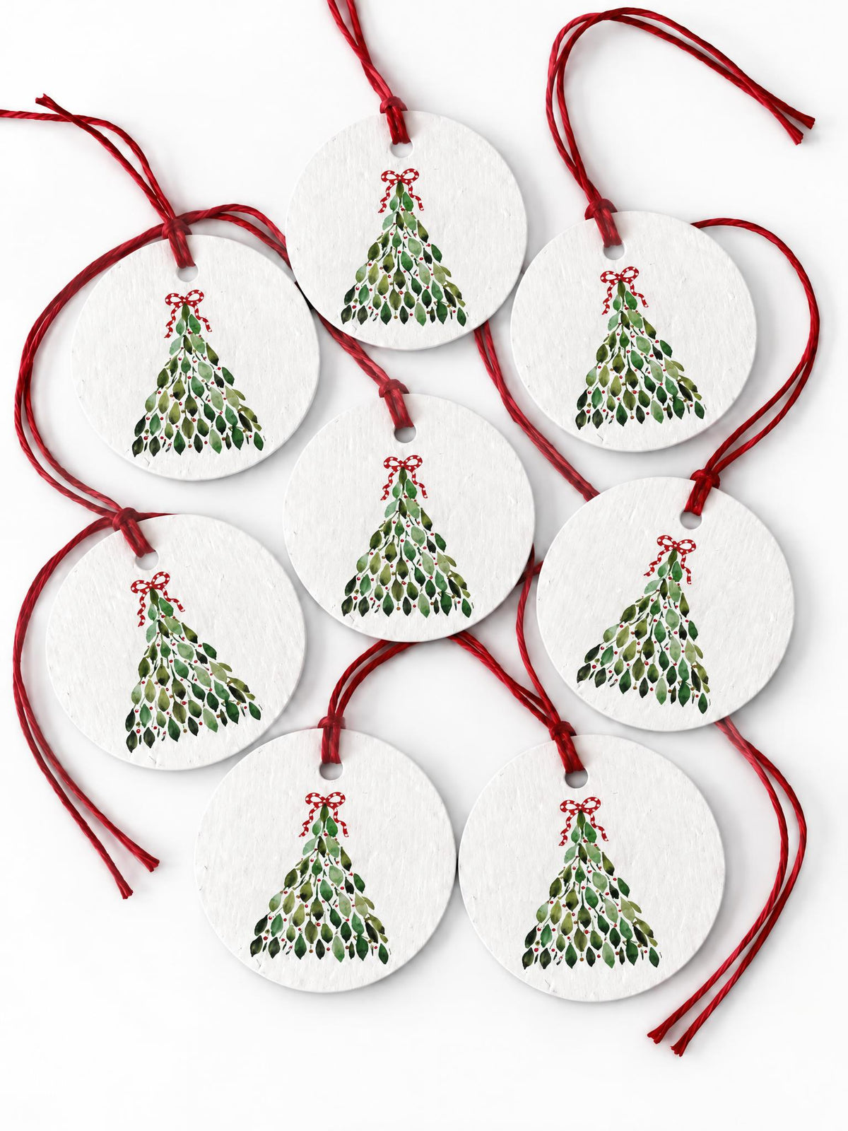 Plantable Seed Christmas Gift Tag Set of 8 Holly Fancy Tree