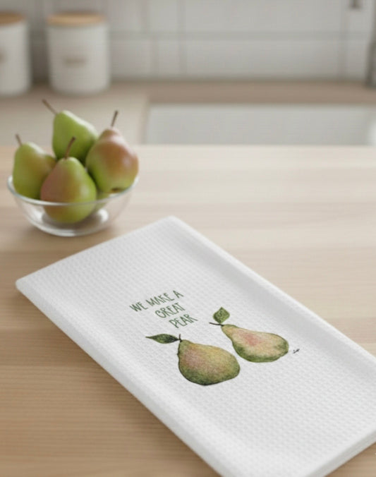 Microfiber Kitchen Towel Watercolor Art Great Pear