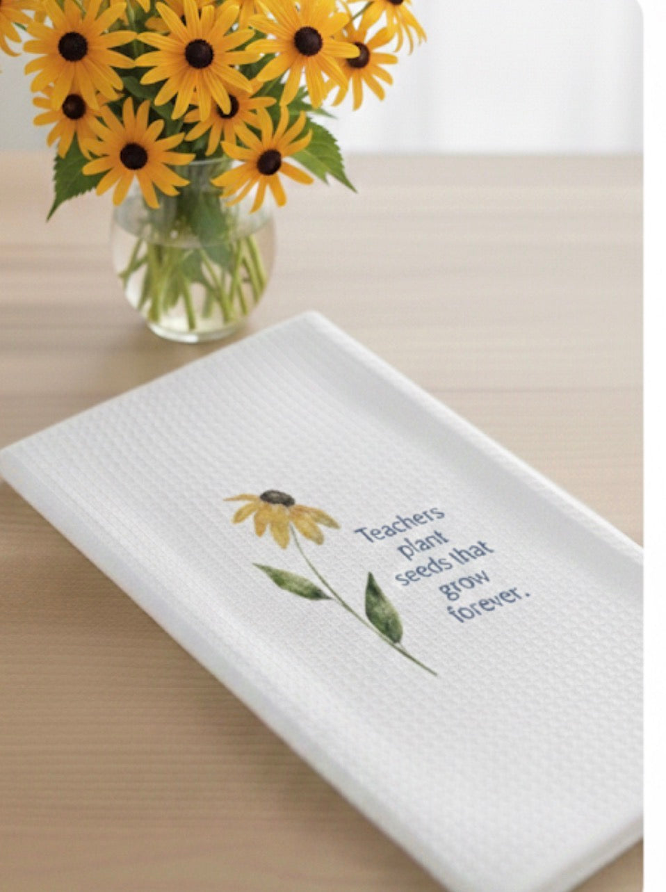 Microfiber Kitchen Towel Watercolor Art Teachers Plant Seeds