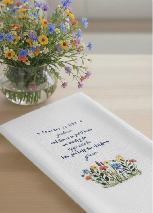 Microfiber Kitchen Towel Watercolor Art Teacher Gardener