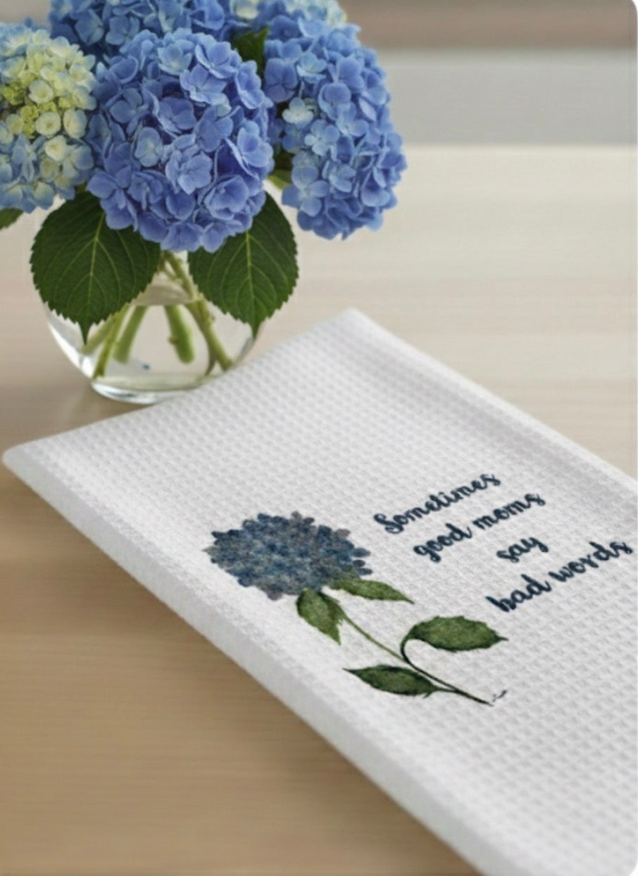 Microfiber Kitchen Towel Watercolor Art Good Moms Say Bad Words