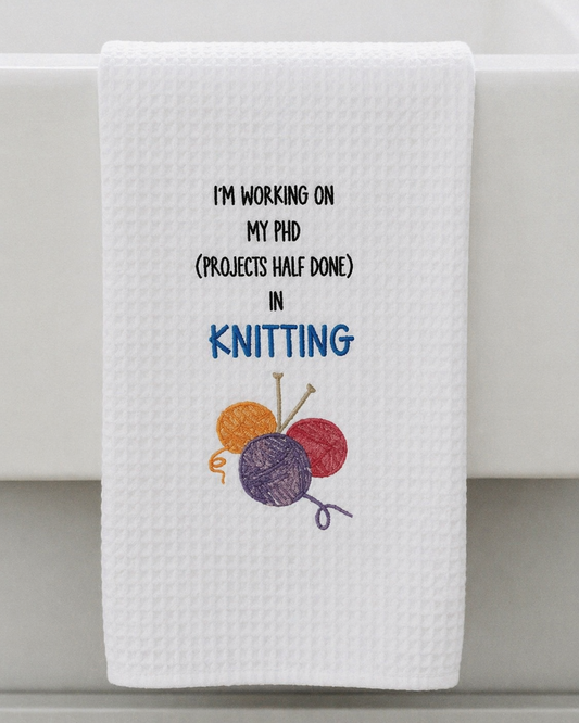 Microfiber Kitchen Towel Watercolor Art Yarn PHD