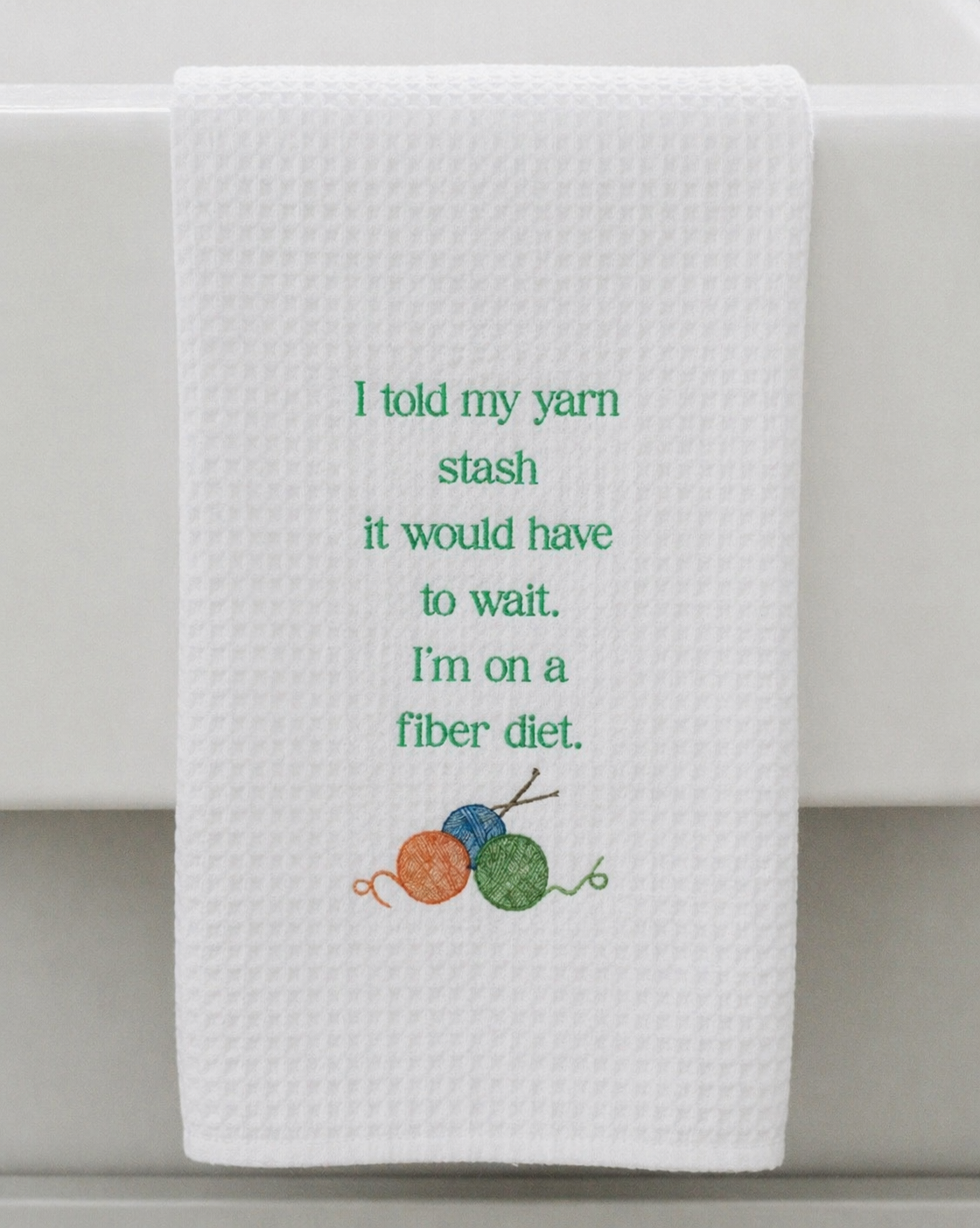 Microfiber Kitchen Towel Watercolor Art Yarn Fiber Diet