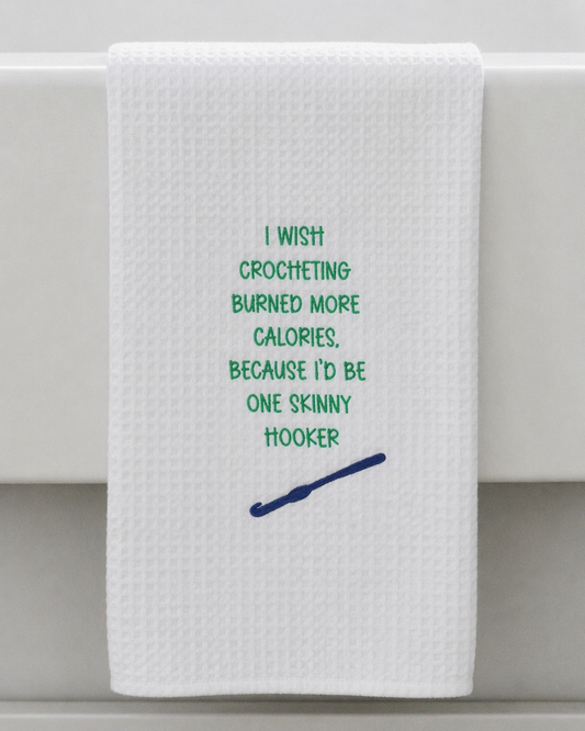 Microfiber Kitchen Towel Watercolor Art Yarn Skinny Hooker