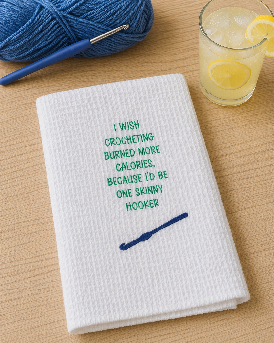 Microfiber Kitchen Towel Watercolor Art Yarn Skinny Hooker