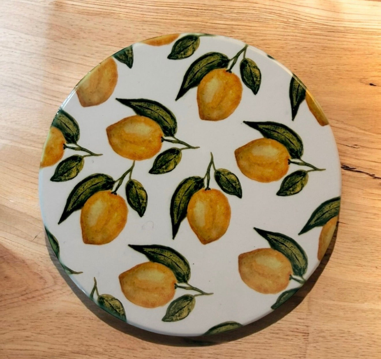 Lemons Ceramic & Cork Coaster - Original Art