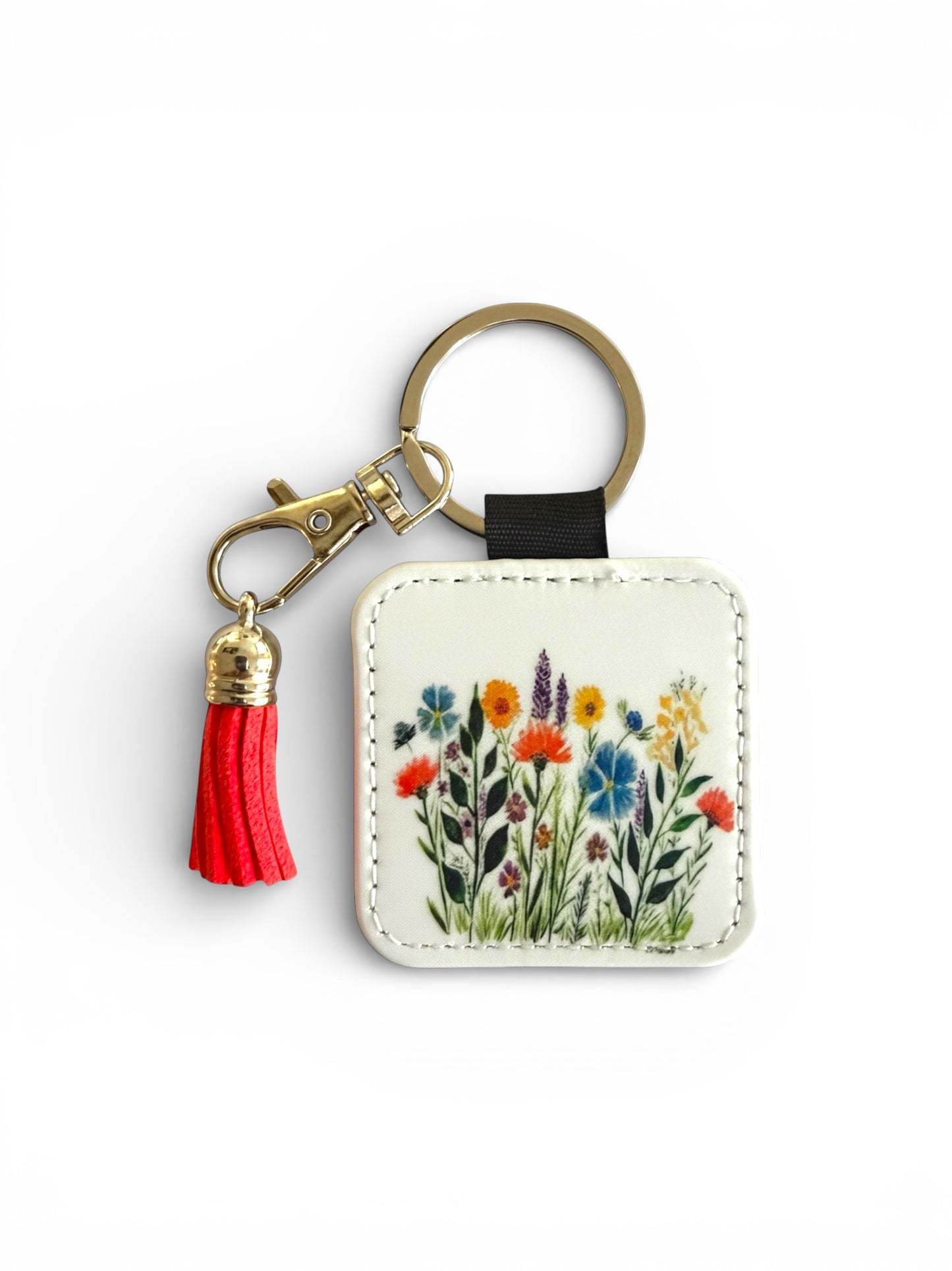 Wildflower Tassel Keychain - Hand-Painted Art Charm