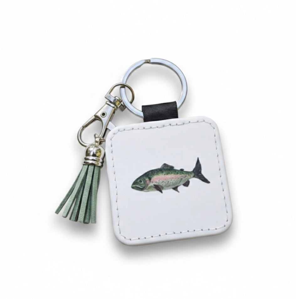 Trout Tassel Keychain - Hand-Painted Art Charm