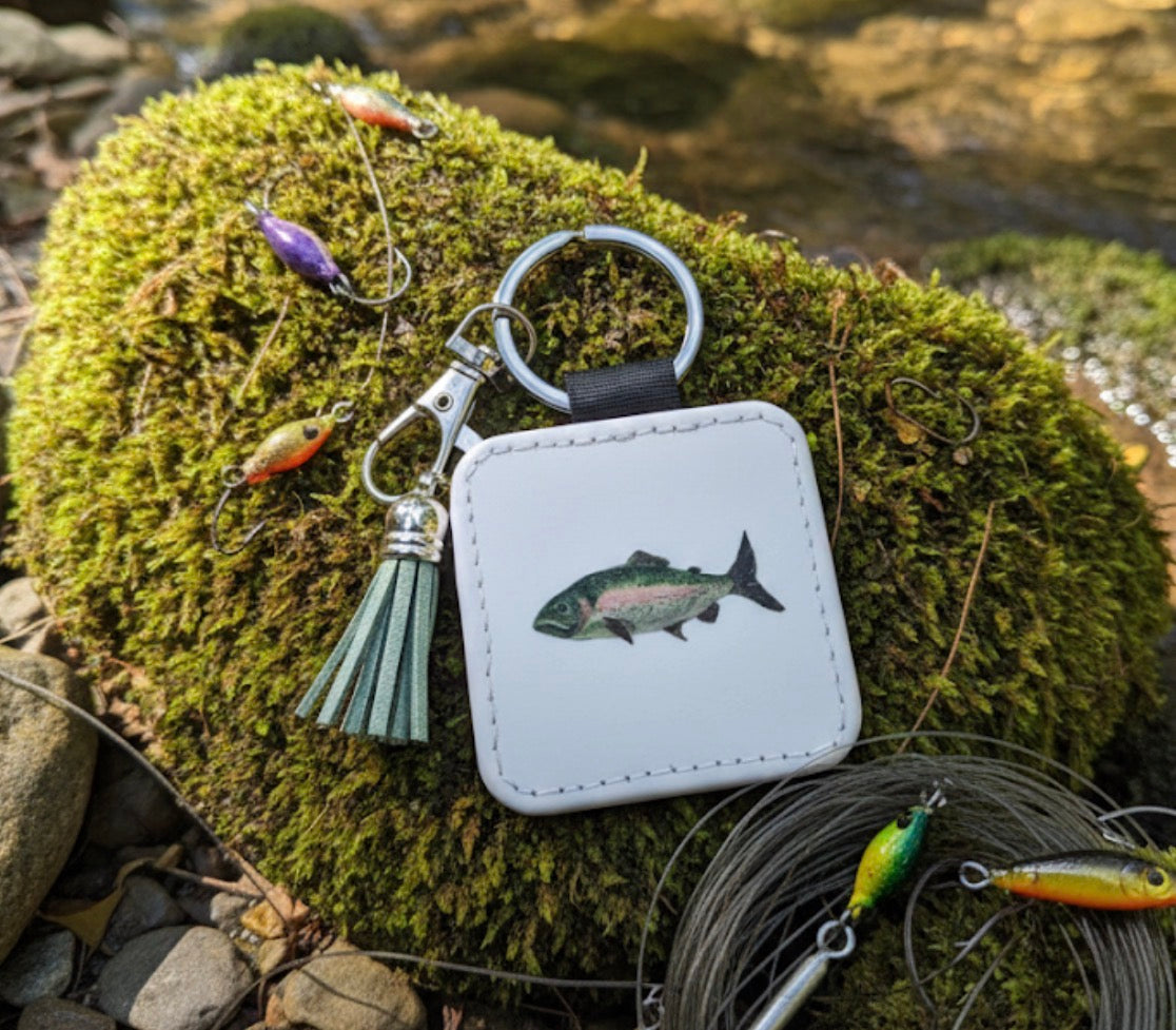 Trout Tassel Keychain - Hand-Painted Art Charm