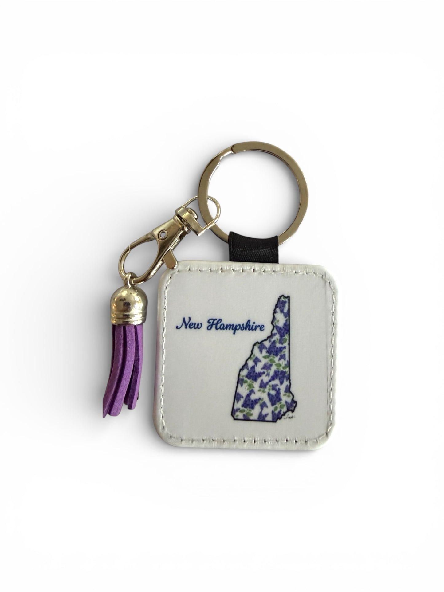 New Hampshire Tassel Keychain - Hand-Painted Art Charm
