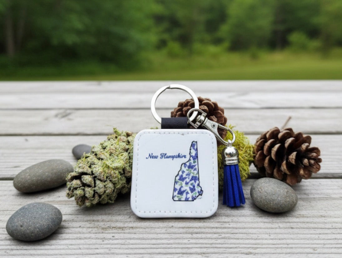 New Hampshire Tassel Keychain - Hand-Painted Art Charm