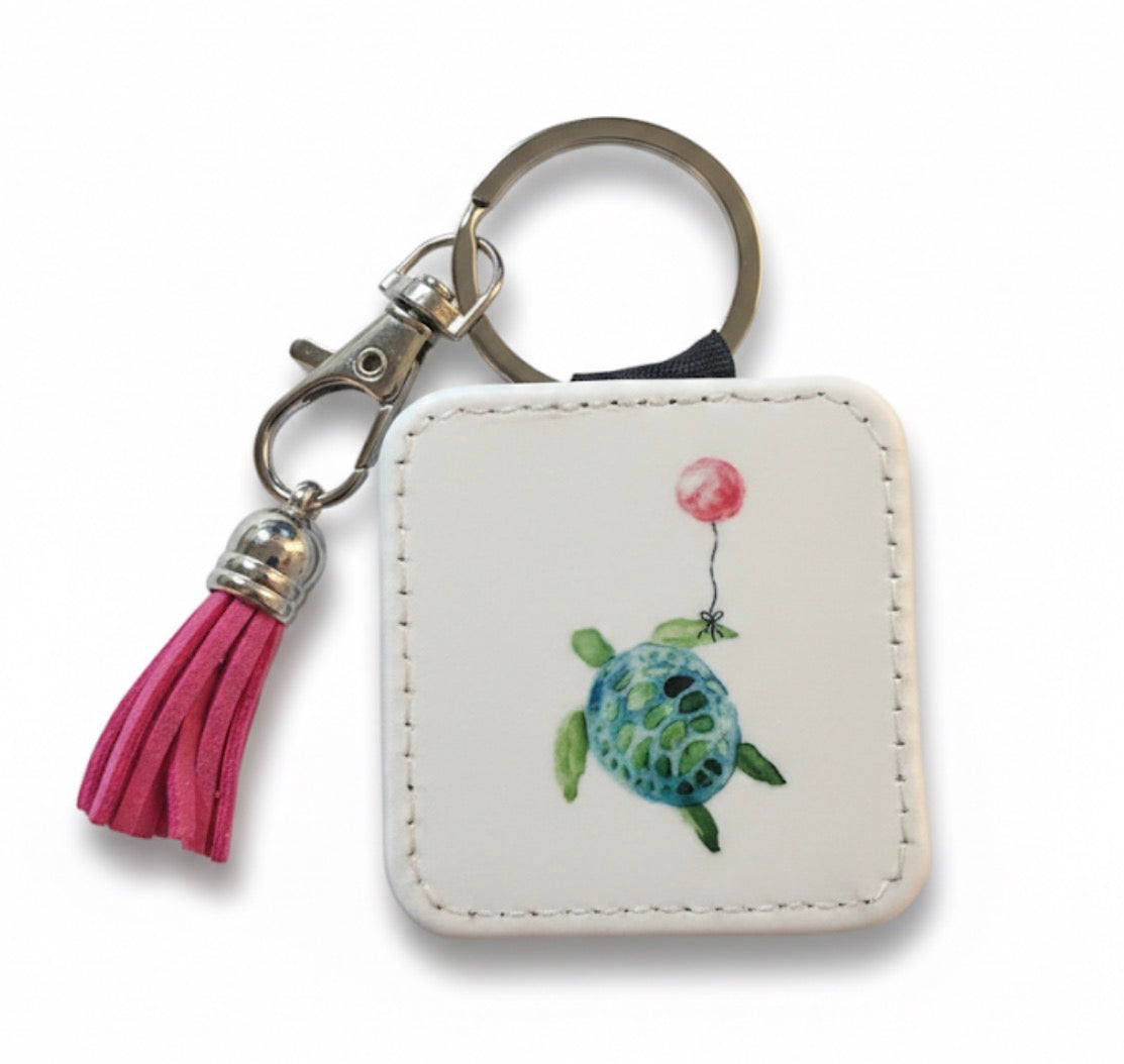 Turtle Tassel Keychain - Hand-Painted Art Charm